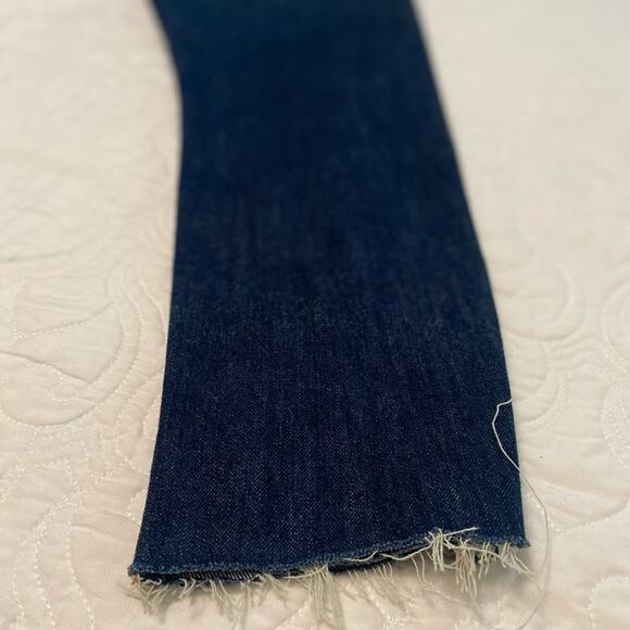 Re/Done Relaxed Cropped Ankle frayed blue Jeans size 25 - Picture 5 of 13